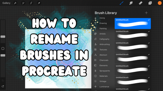 How to rename brushes in Procreate