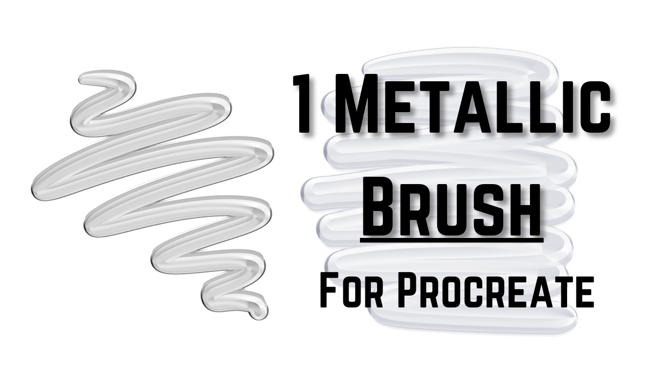 1 Metallic Brush for Procreate Liquid Metal brush for Procreate The