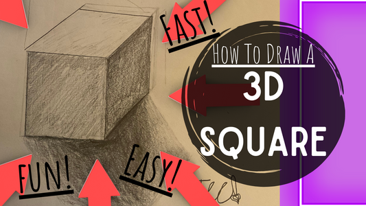 How To Draw A 3D Square - easy step by step drawing