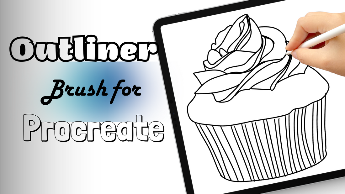 Get this Outliner brush for Procreate! Create beautiful outlines with this outline brush!