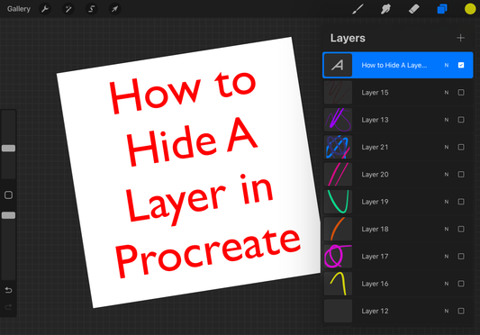 How to hide a layer in procreate