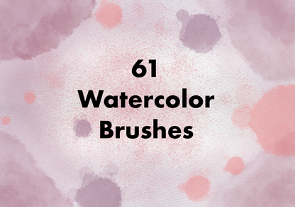 Watercolor Set - 61 brushes, 1 Watercolor Paper Texture, and 1 Palette