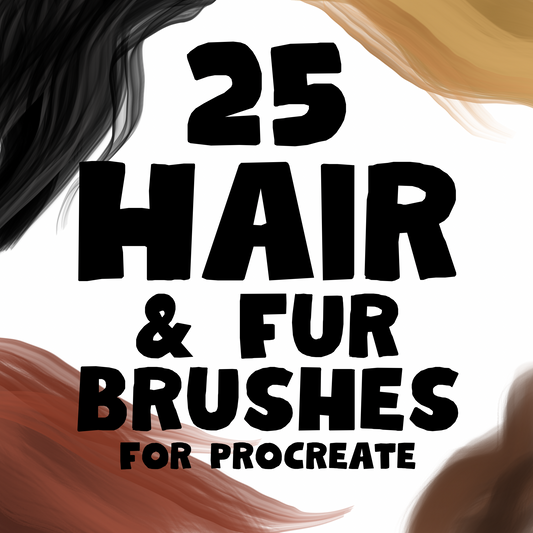 25 Hair and Fur Brushes for Procreate