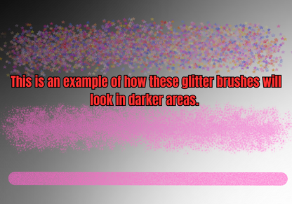 18 Glitter brushes for Procreate