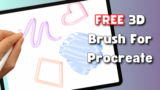 FREE 3D Brush For Procreate - Gleam