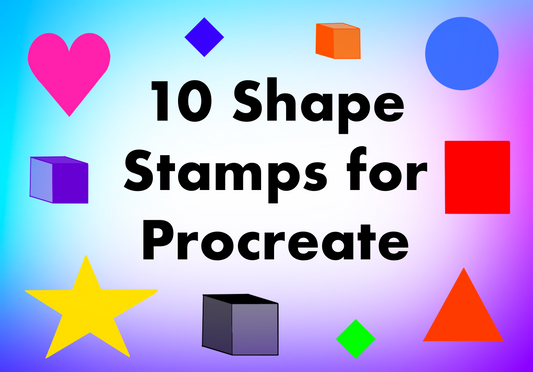 10 shape stamps for Procreate