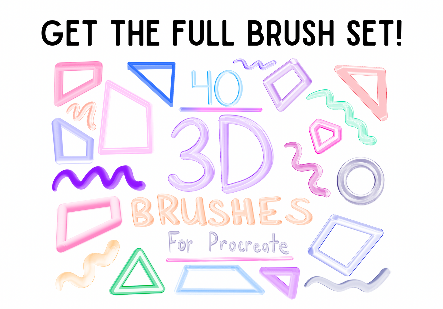 FREE 3D Brush For Procreate - Gleam