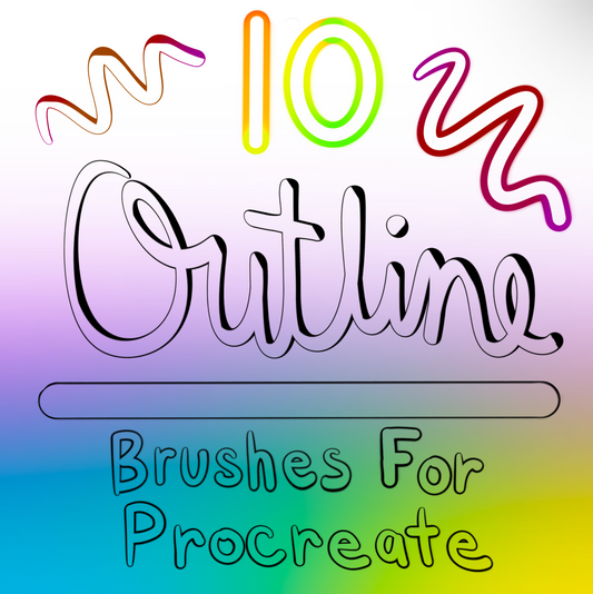 Outline Brush Set for Procreate - 10 Outline Brushes