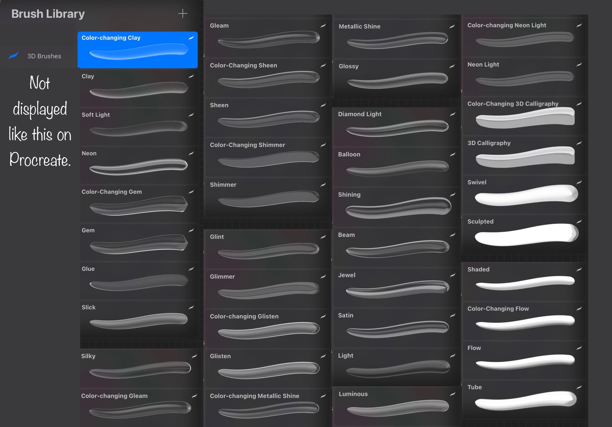 3D Brush Set For Procreate – The Creativity City